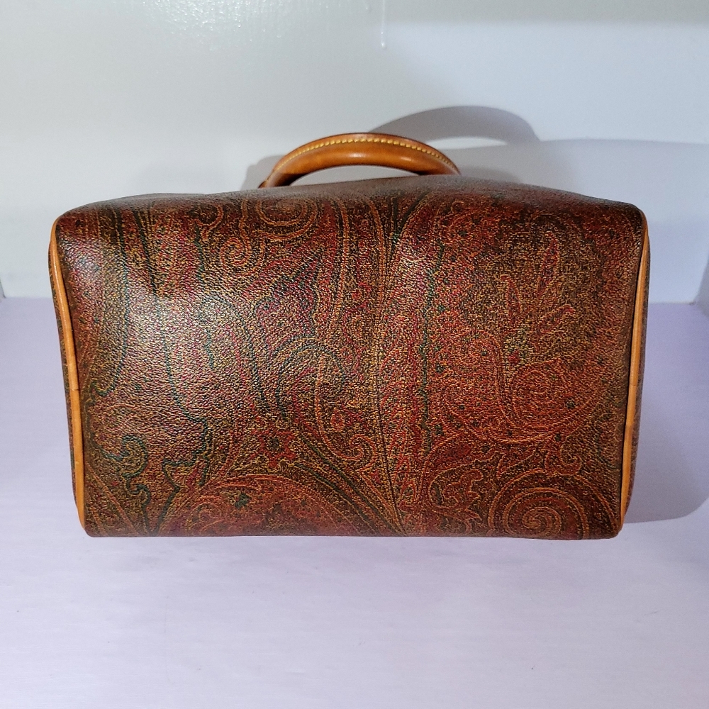 ETRO MILANO Mini Bowling Red Paisley Speedy Bag - Picture 9 of 12